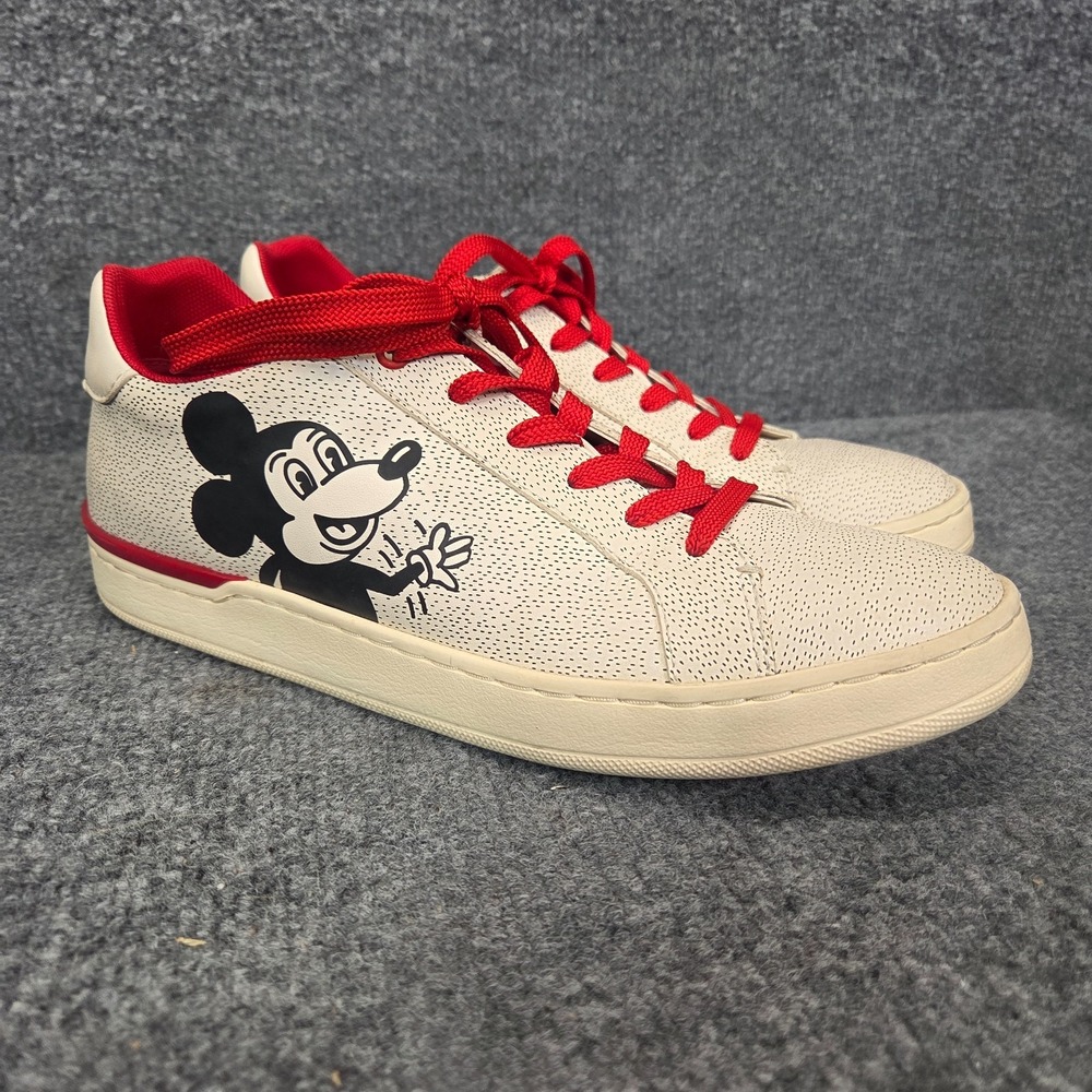 Coach DISNEY X Mickey Mouse KEITH HARING Clip LOW Top SNEAKERS Women's 9.5 B